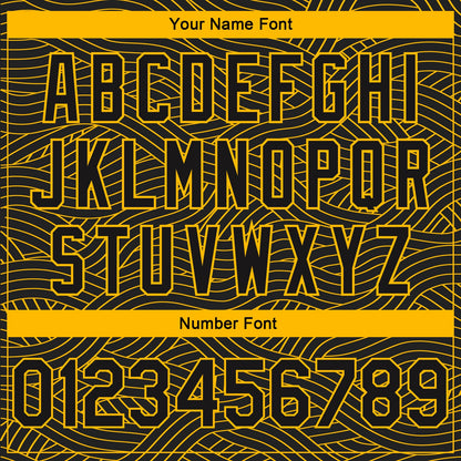 Custom Black Gold Authentic City Edition Basketball Jersey - Sky-Custom