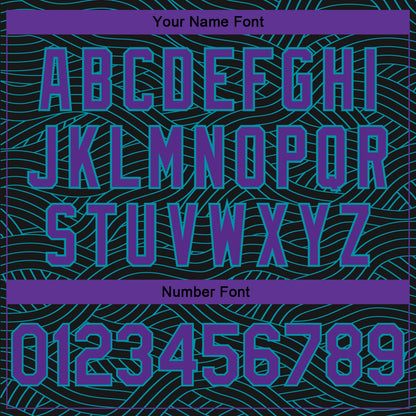 Custom Black Purple-Teal Authentic City Edition Basketball Jersey - Sky-Custom