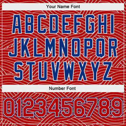 Custom Red Royal-White Authentic City Edition Basketball Jersey - Sky-Custom