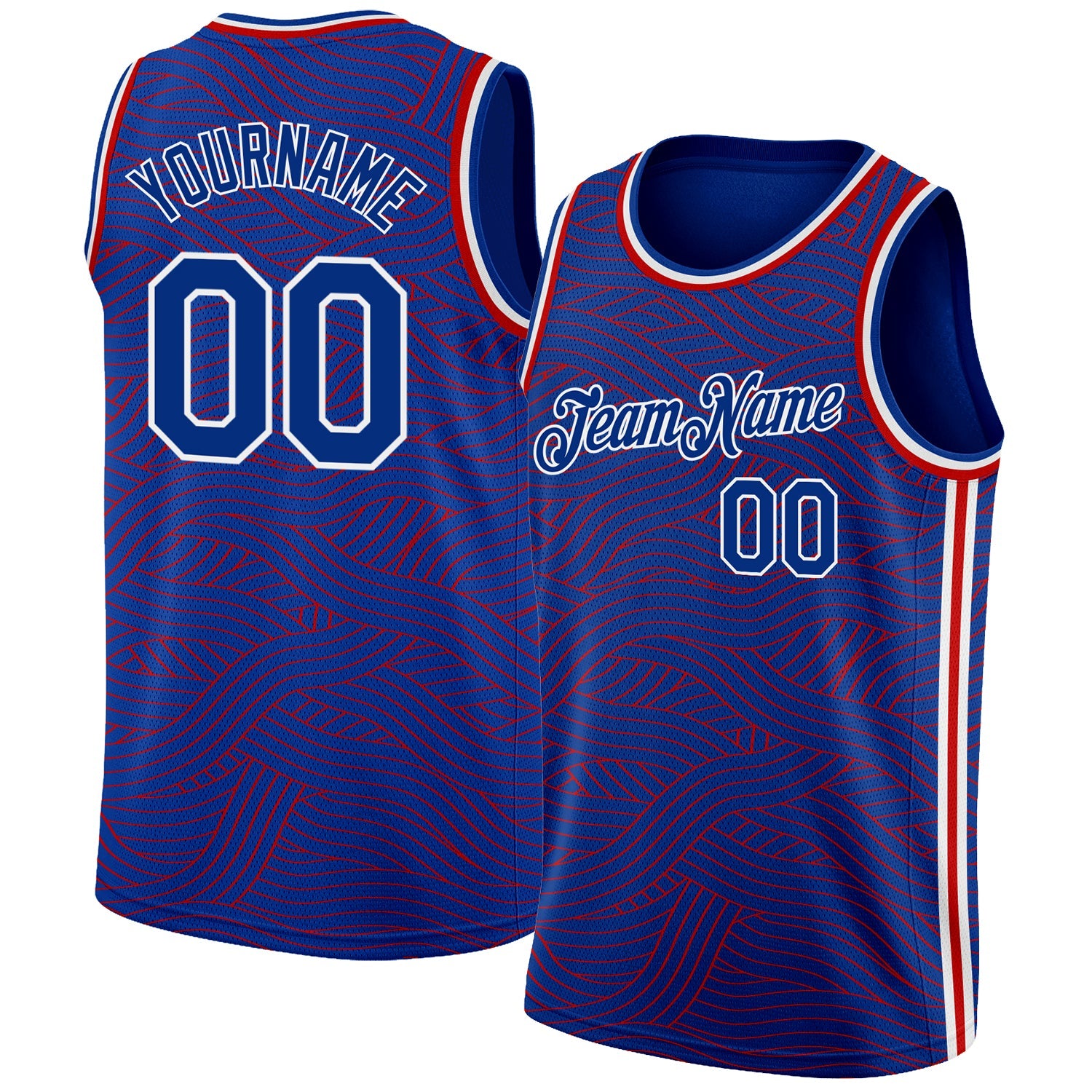 Custom Royal Red-White Authentic City Edition Basketball Jersey - Sky-Custom