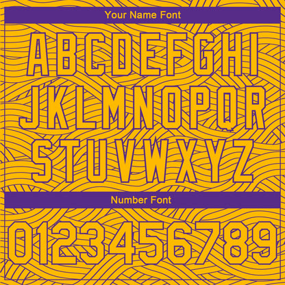 Custom Gold Purple Authentic City Edition Basketball Jersey - Sky-Custom