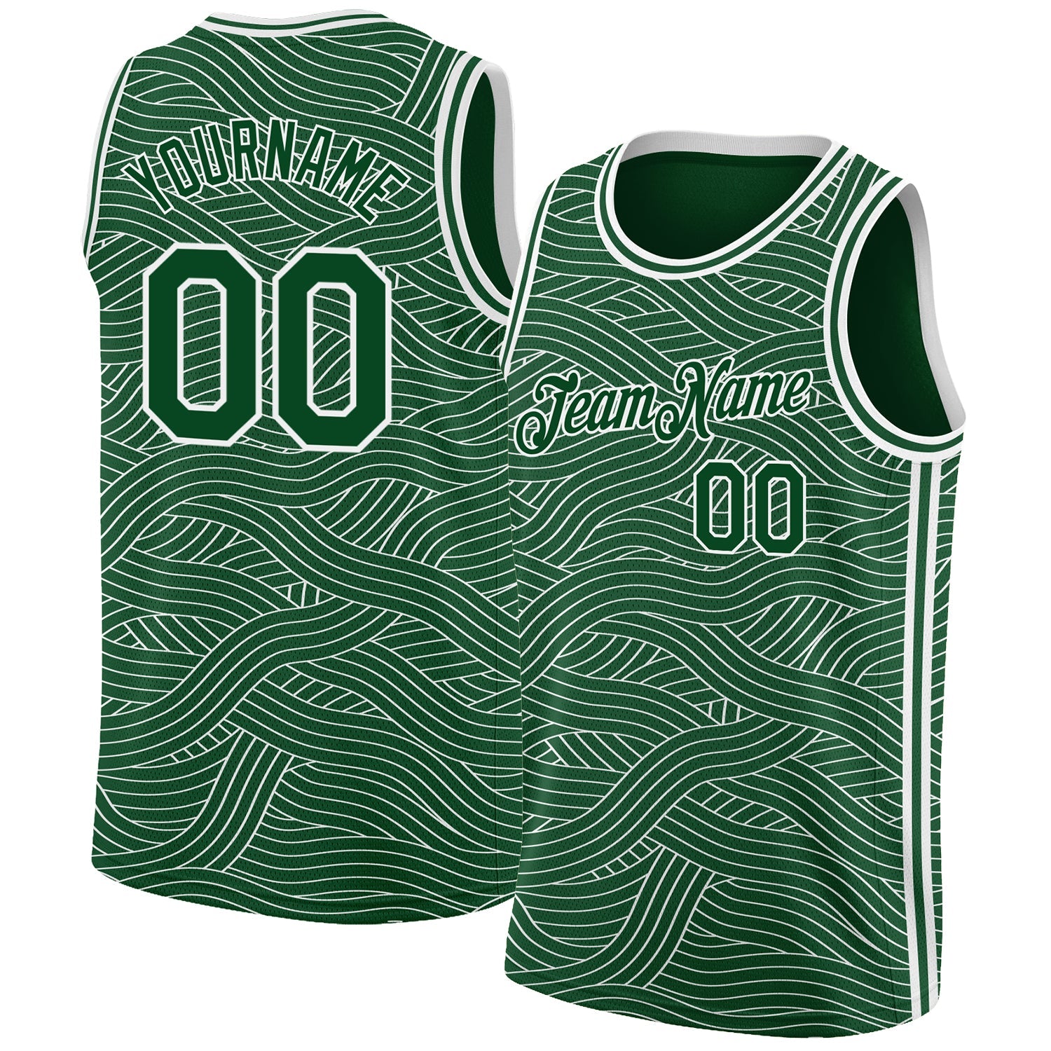 Custom Green White Authentic City Edition Basketball Jersey - Sky-Custom