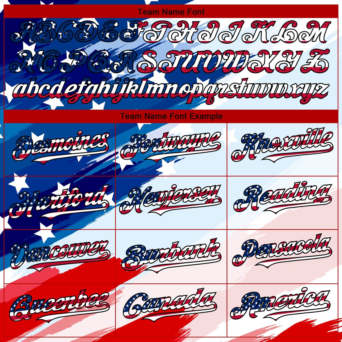 Custom White USA Flag Royal Red-Black 3D American Flag Fashion Authentic Baseball Jersey - Sky-Custom