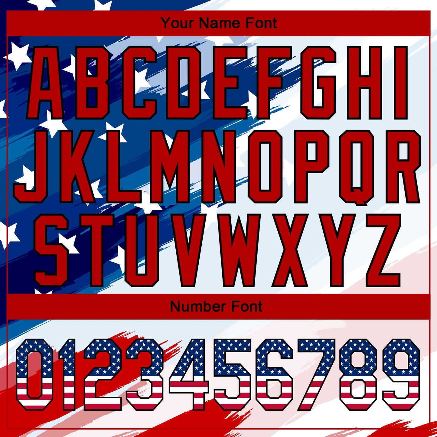 Custom White USA Flag Royal Red-Black 3D American Flag Fashion Authentic Baseball Jersey - Sky-Custom