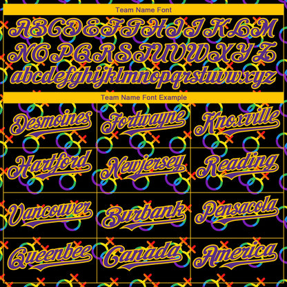 Custom Rainbow For Pride Month Love Is Love LGBT 3D Authentic Baseball Jersey - Sky-Custom