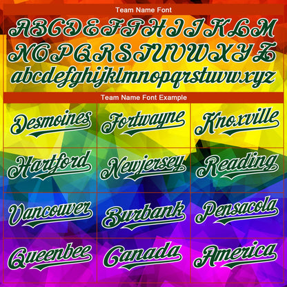 Custom Rainbow For Pride Month Love Is Love LGBT 3D Authentic Baseball Jersey - Sky-Custom