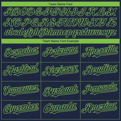 Custom Navy Neon Green 3D Seattle City Edition Fade Fasion Authentic Baseball Jersey - Sky-Custom