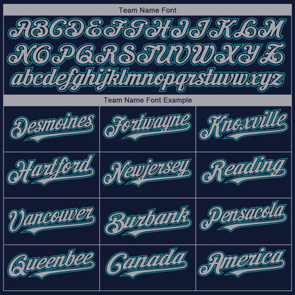 Custom Navy Gray-Teal 3D Seattle City Edition Fade Fasion Authentic Baseball Jersey - Sky-Custom