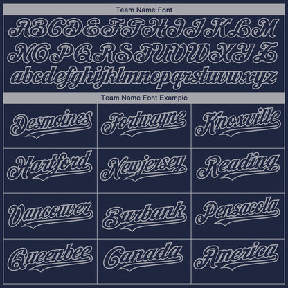 Custom Navy Gray 3D Dallas City Edition Fade Fasion Authentic Baseball Jersey - Sky-Custom