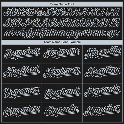 Custom Black Silver 3D Las Vegas City Edition Fade Fasion Authentic Baseball Jersey - Sky-Custom