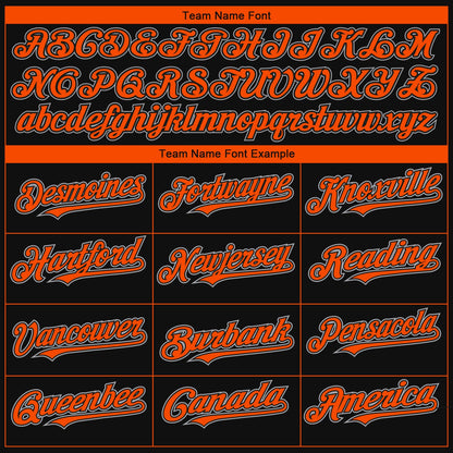 Custom Black Orange-Gray 3D San Francisco City Edition Fade Fasion Authentic Baseball Jersey - Sky-Custom