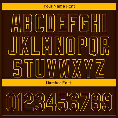 Custom Brown Gold 3D San Diego City Edition Fade Fasion Authentic Baseball Jersey - Sky-Custom