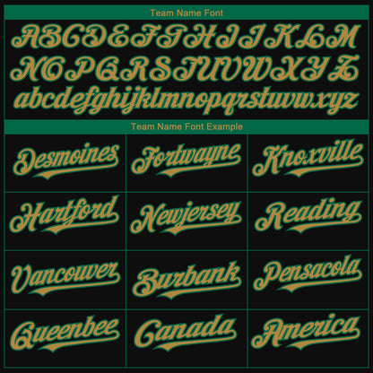 Custom Black Old Gold-Kelly Green 3D Boston City Edition Fade Fasion Authentic Baseball Jersey - Sky-Custom