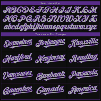 Custom Black Gray-Purple 3D Sacramento City Edition Fade Fasion Authentic Baseball Jersey - Sky-Custom