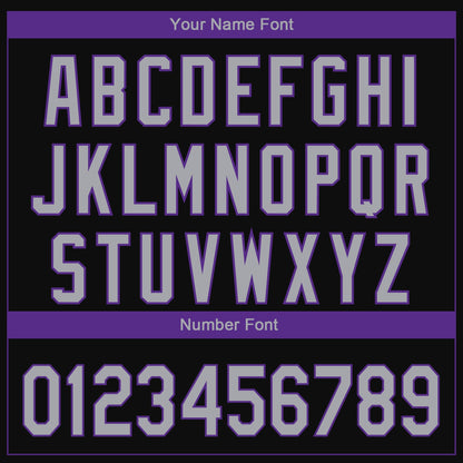Custom Black Gray-Purple 3D Sacramento City Edition Fade Fasion Authentic Baseball Jersey - Sky-Custom