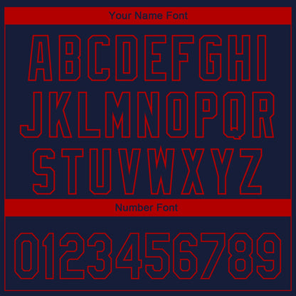Custom Navy Navy-Red 3D Los Angeles City Edition Fade Fasion Authentic Baseball Jersey - Sky-Custom