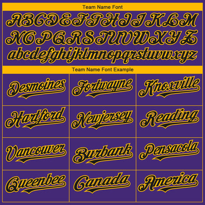 Custom Purple Black-Gold 3D Los Angeles City Edition Fade Fasion Authentic Baseball Jersey - Sky-Custom