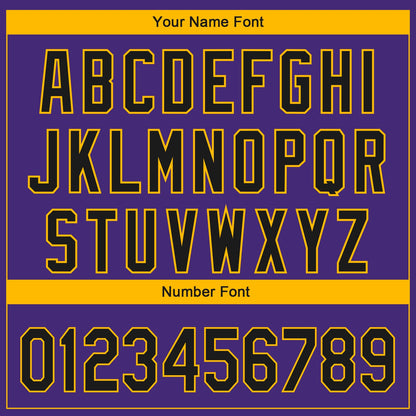 Custom Purple Black-Gold 3D Los Angeles City Edition Fade Fasion Authentic Baseball Jersey - Sky-Custom