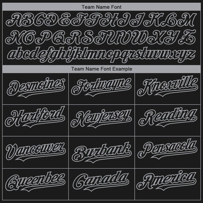 Custom Black-Gray 3D Los Angeles City Edition Fade Fasion Authentic Baseball Jersey - Sky-Custom