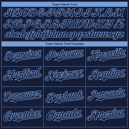 Custom Navy Light Blue 3D Chicago City Edition Fade Fasion Authentic Baseball Jersey - Sky-Custom
