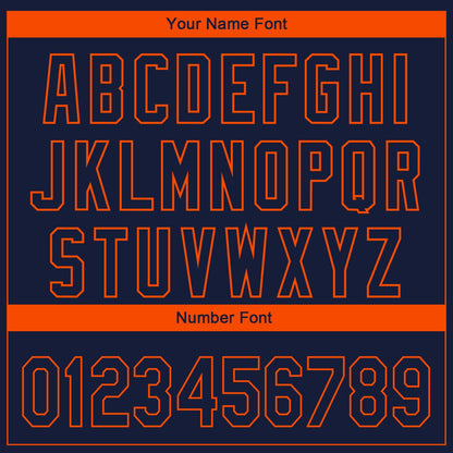 Custom Navy Orange 3D Houston City Edition Fade Fasion Authentic Baseball Jersey - Sky-Custom