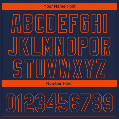 Custom Navy Orange 3D Denver City Edition Fade Fasion Authentic Baseball Jersey - Sky-Custom