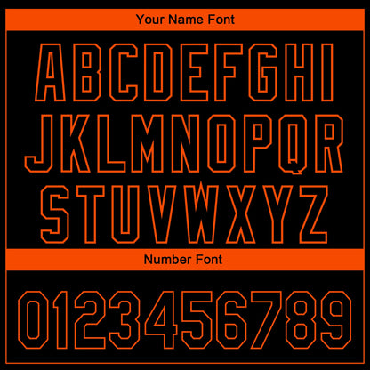 Custom Black Orange 3D Baltimore City Edition Fade Fasion Authentic Baseball Jersey - Sky-Custom