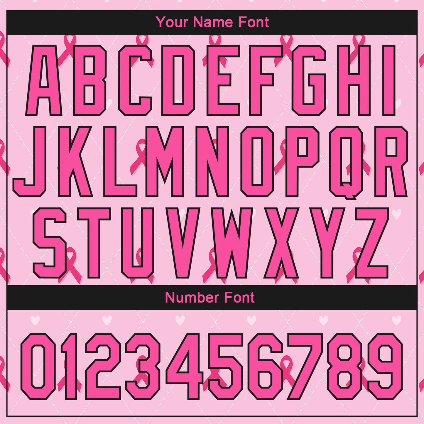 Custom Pink Black 3D Pink Ribbon Breast Cancer Awareness Month Women Health Care Support Authentic Baseball Jersey - Sky-Custom