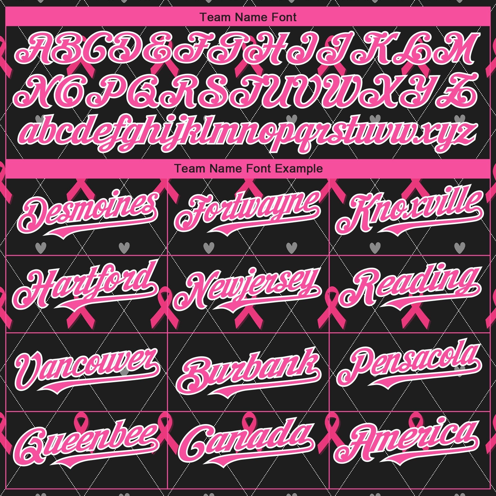 Custom Black Pink-White 3D Pink Ribbon Breast Cancer Awareness Month Women Health Care Support Authentic Baseball Jersey - Sky-Custom
