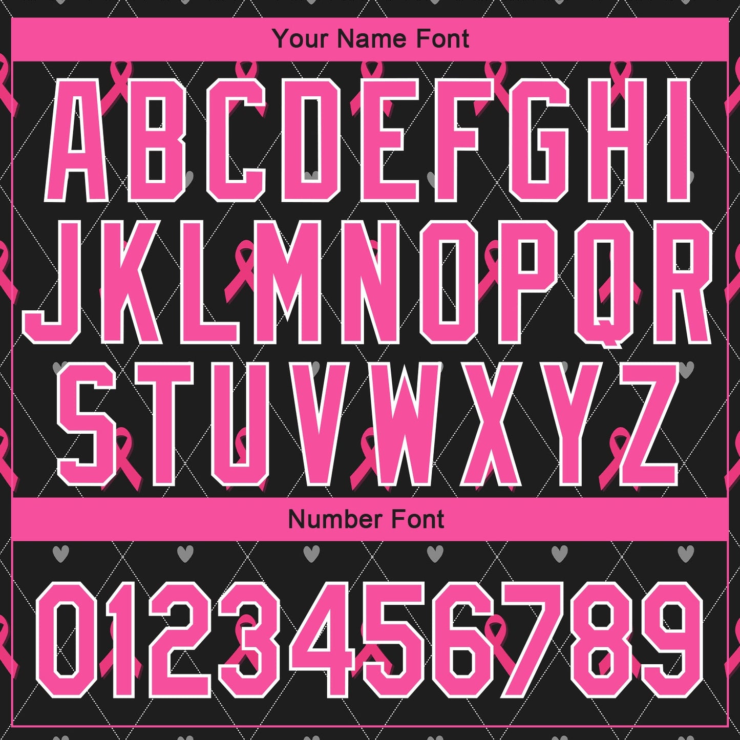 Custom Black Pink-White 3D Pink Ribbon Breast Cancer Awareness Month Women Health Care Support Authentic Baseball Jersey - Sky-Custom