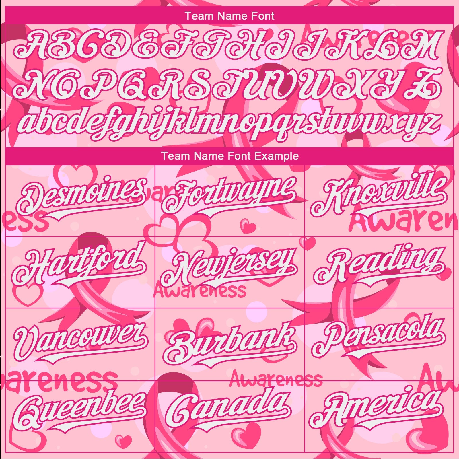 Custom Pink White-Hot Pink 3D Pink Ribbon Breast Cancer Awareness Month Women Health Care Support Authentic Baseball Jersey - Sky-Custom