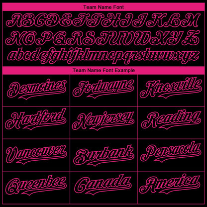 Custom Black Hot Pink-White 3D Pink Ribbon Breast Cancer Awareness Month Women Health Care Support Authentic Baseball Jersey - Sky-Custom