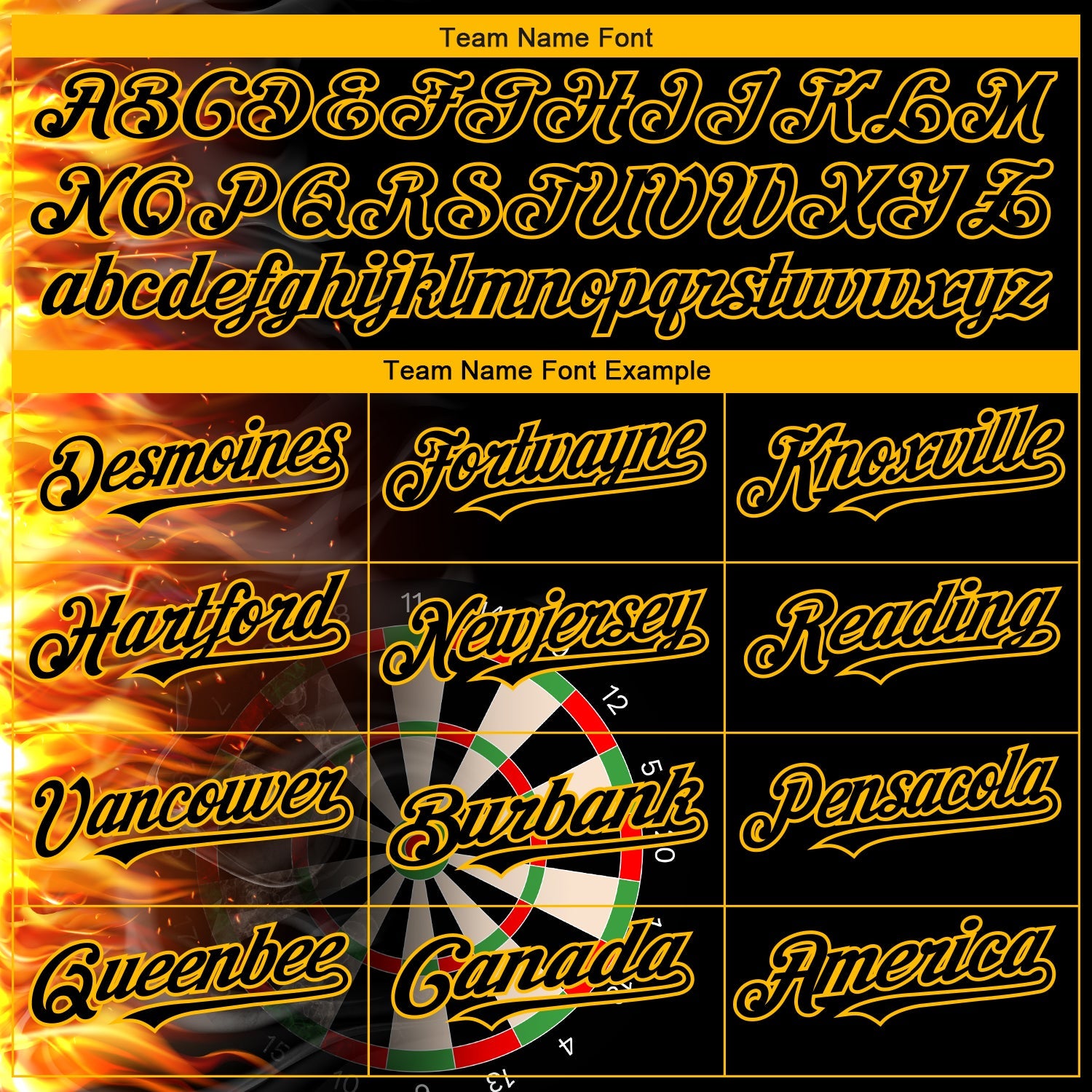 Custom Black Gold 3D Pattern Design Fiery Dart Board Authentic Baseball Jersey - Sky-Custom