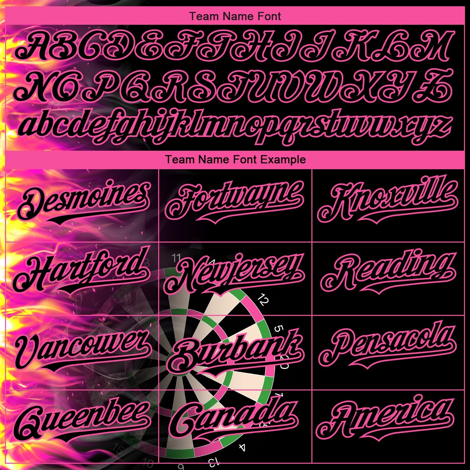 Custom Black Pink 3D Pattern Design Fiery Dart Board Authentic Baseball Jersey - Sky-Custom