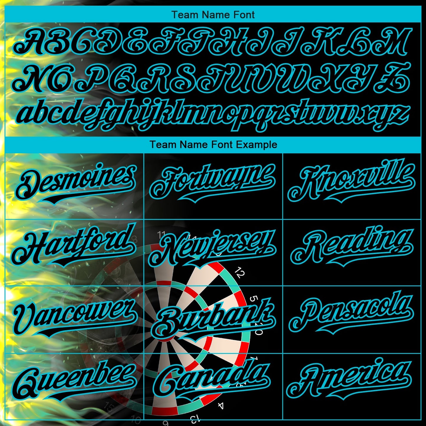Custom Black Lakes Blue 3D Pattern Design Fiery Dart Board Authentic Baseball Jersey - Sky-Custom