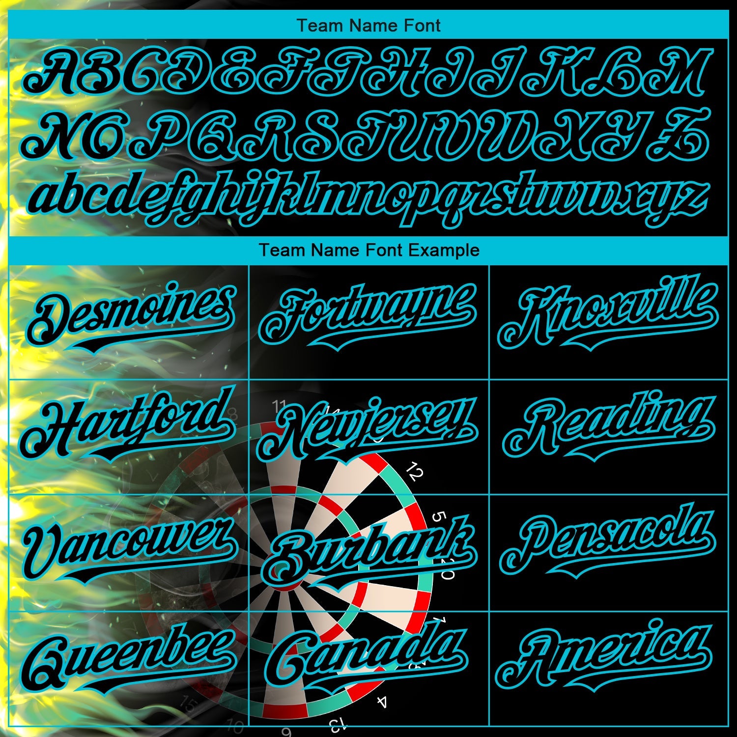 Custom Black Lakes Blue 3D Pattern Design Fiery Dart Board Authentic Baseball Jersey - Sky-Custom