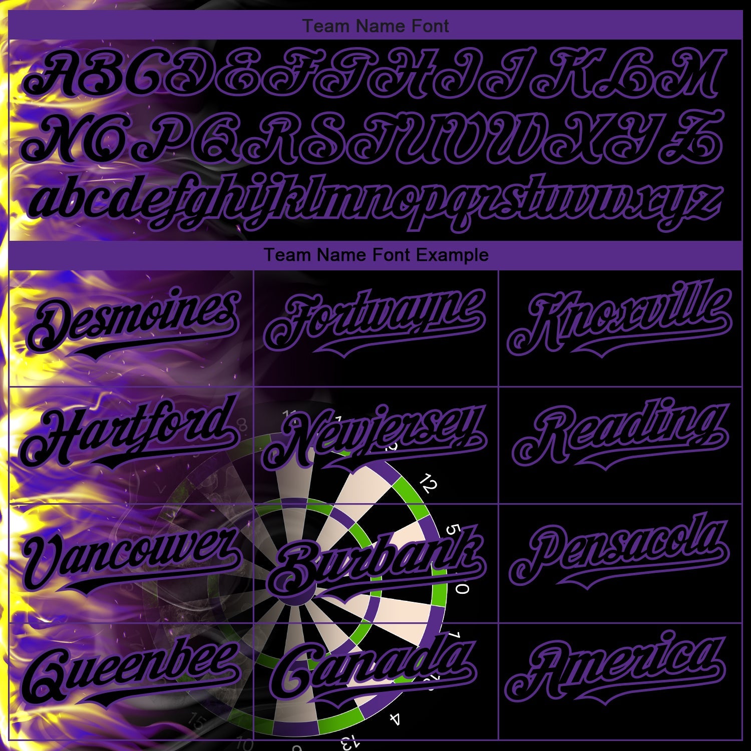 Custom Black Purple 3D Pattern Design Fiery Dart Board Authentic Baseball Jersey - Sky-Custom