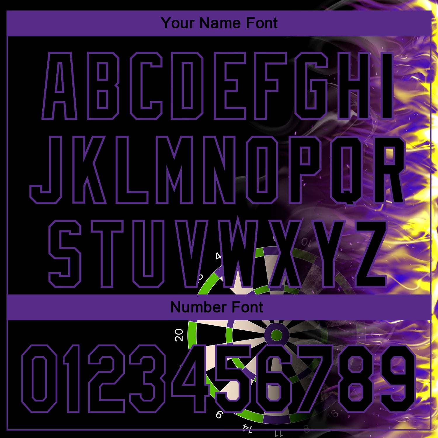 Custom Black Purple 3D Pattern Design Fiery Dart Board Authentic Baseball Jersey - Sky-Custom