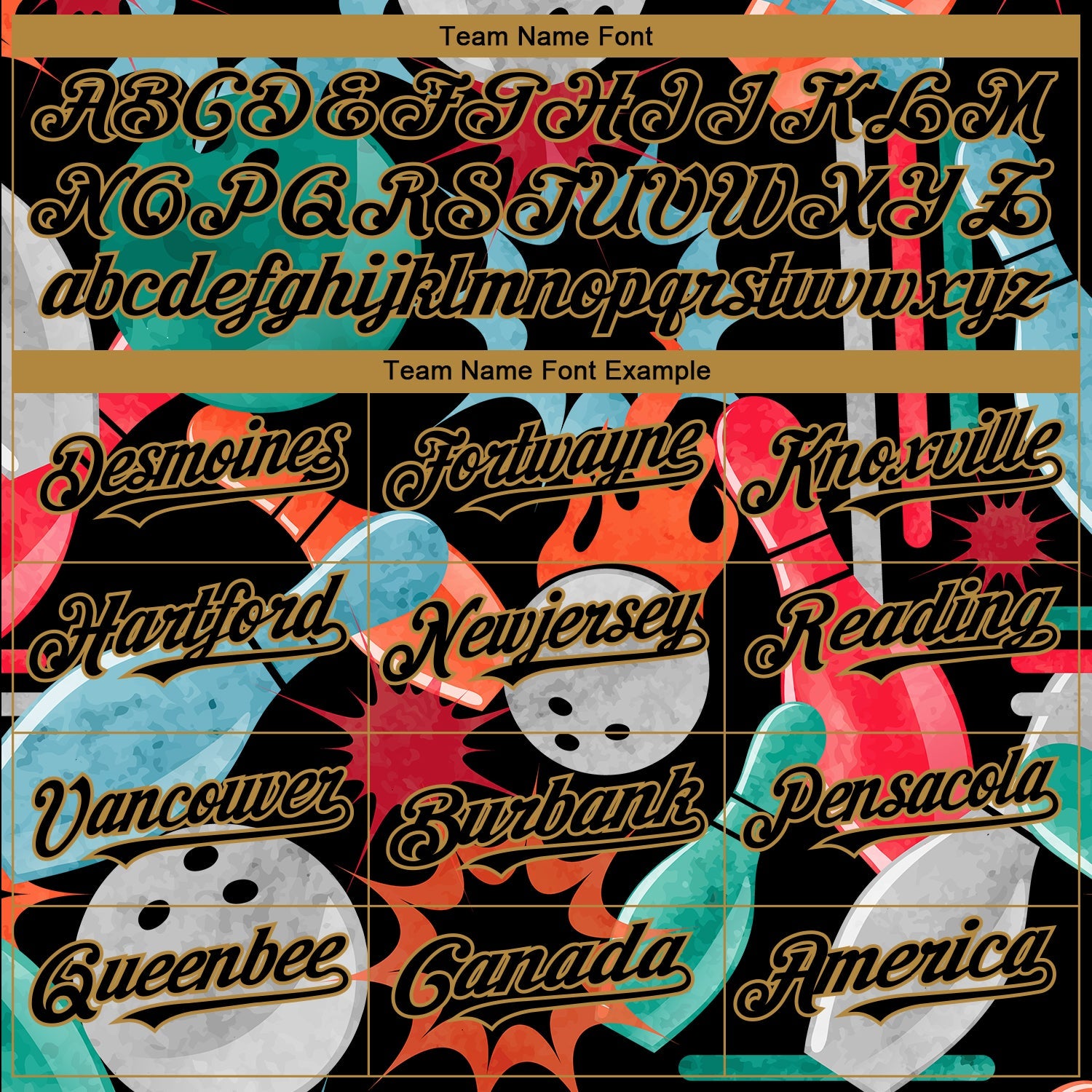 Custom Black Old Gold 3D Pattern Design Bowling Authentic Baseball Jersey - Sky-Custom