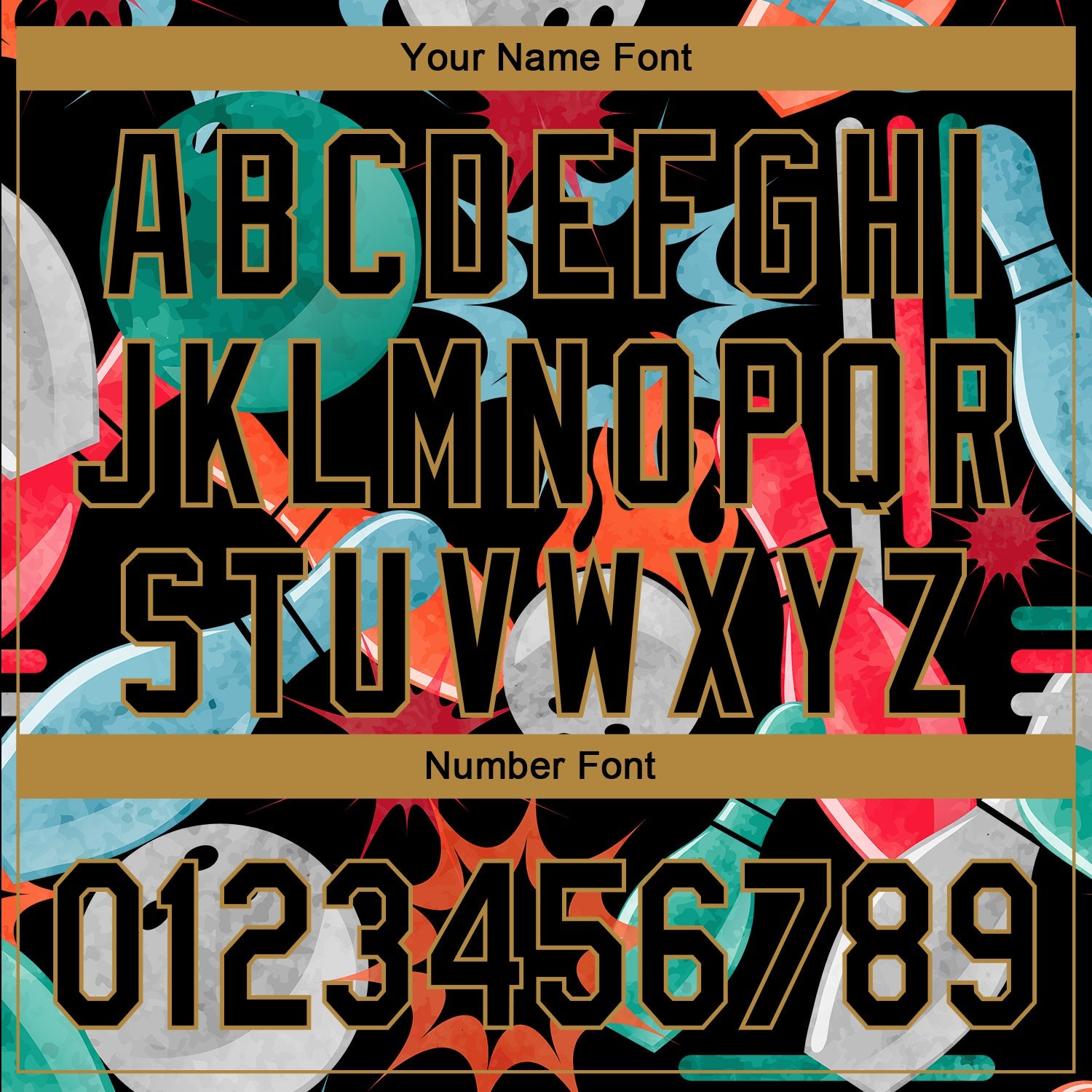 Custom Black Old Gold 3D Pattern Design Bowling Authentic Baseball Jersey - Sky-Custom