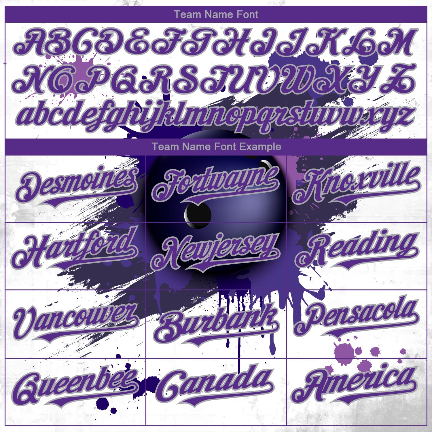 Custom White Purple-Gray 3D Pattern Design Bowling Ball Authentic Baseball Jersey - Sky-Custom