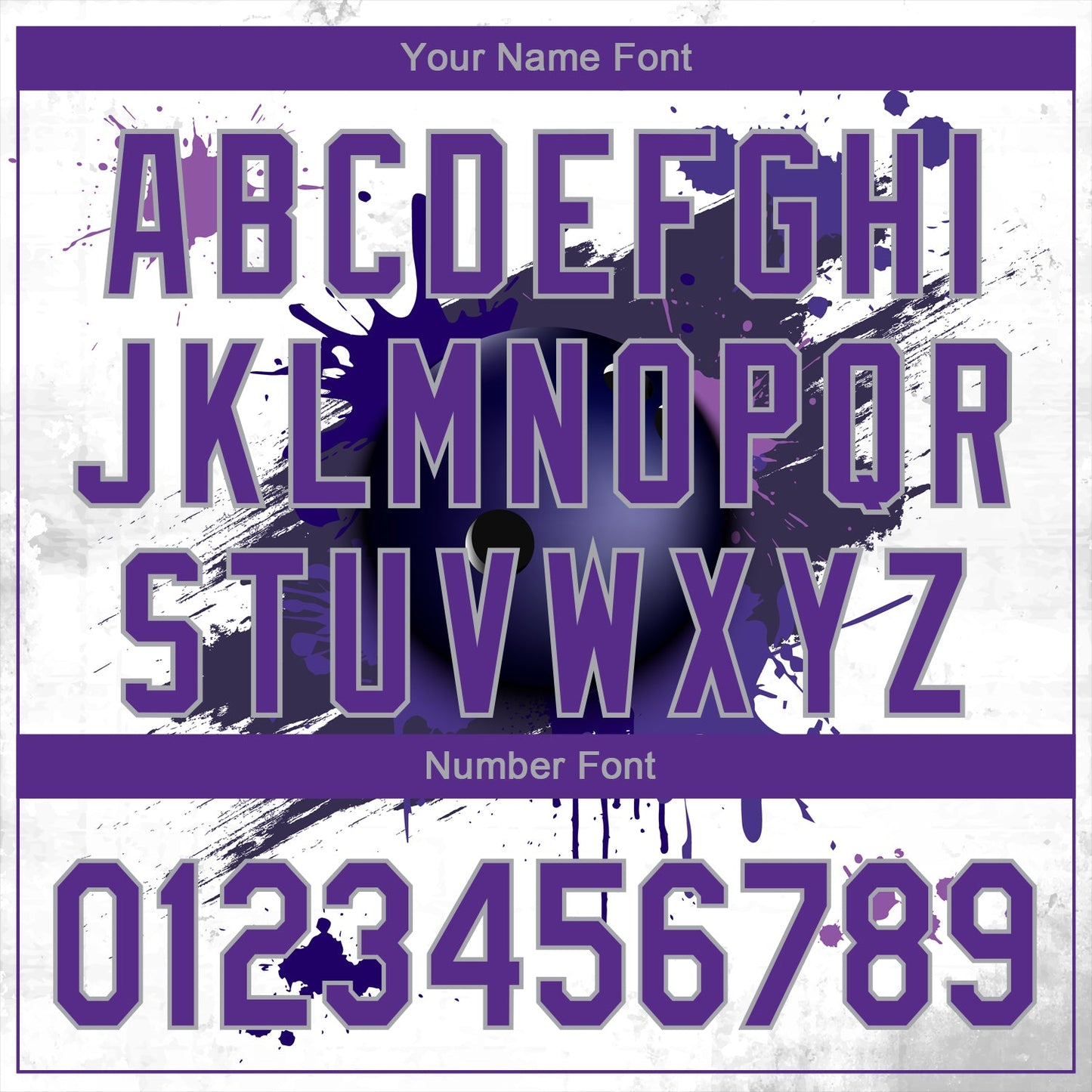 Custom White Purple-Gray 3D Pattern Design Bowling Ball Authentic Baseball Jersey - Sky-Custom
