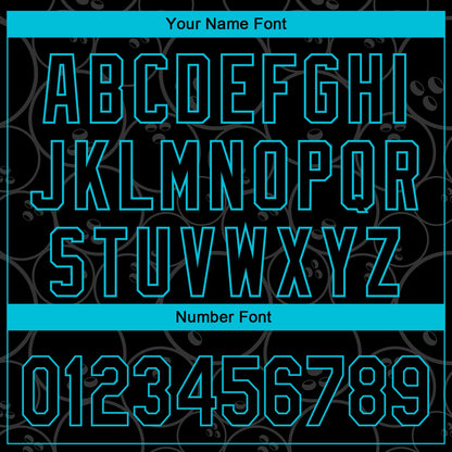 Custom Black Lakes Blue 3D Pattern Design Bowling Ball Authentic Baseball Jersey - Sky-Custom