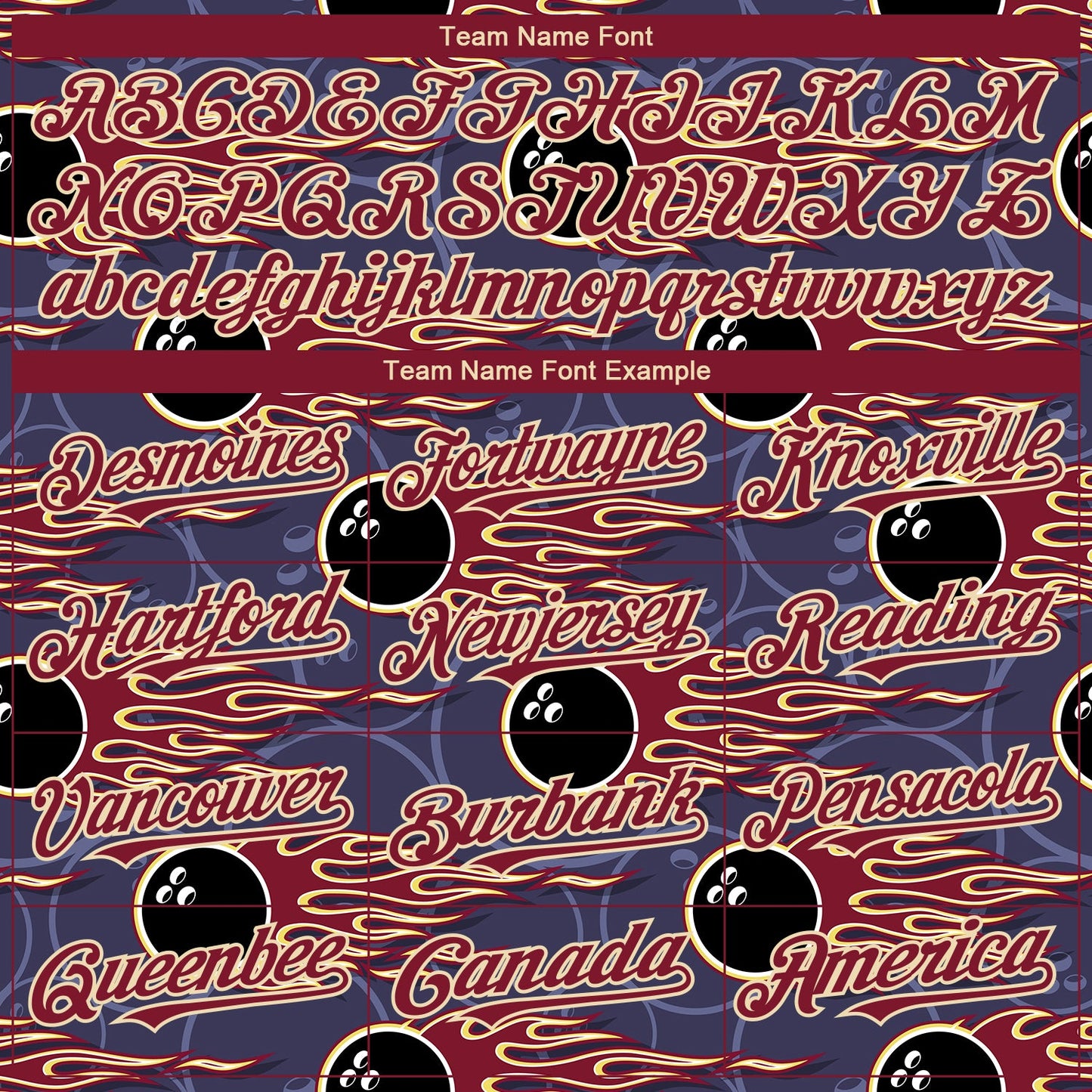 Custom Purple Crimson-City Cream 3D Pattern Design Bowling Ball With Hotrod Flame Authentic Baseball Jersey - Sky-Custom