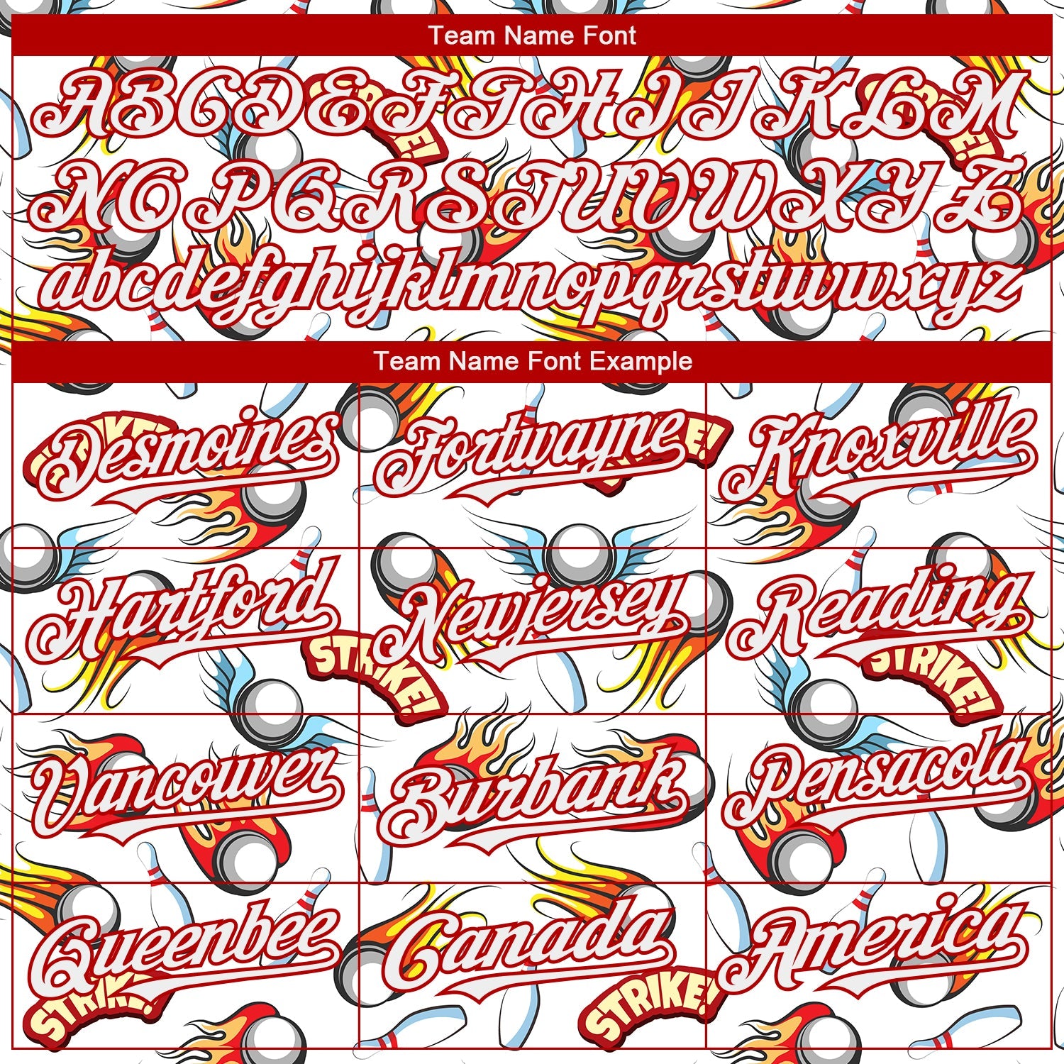 Custom White Red 3D Pattern Design Firely Bowling Authentic Baseball Jersey - Sky-Custom