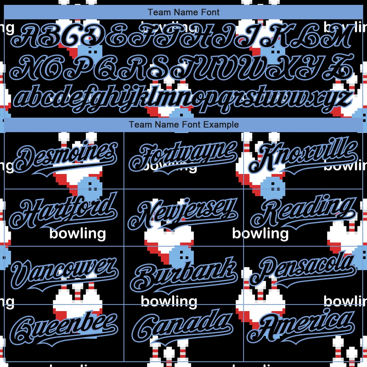 Custom Black Light Blue 3D Pattern Design Bowling Authentic Baseball Jersey - Sky-Custom