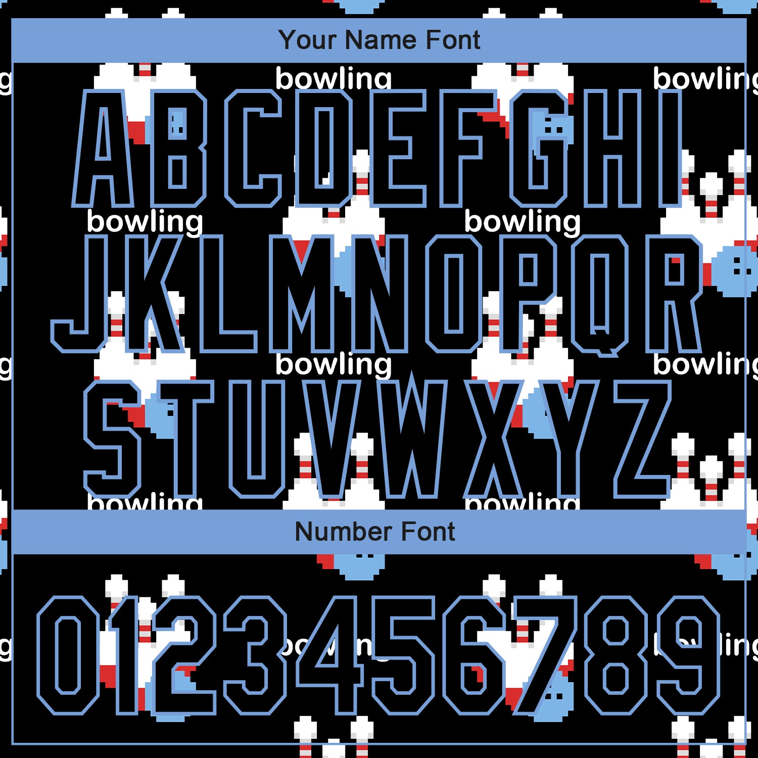 Custom Black Light Blue 3D Pattern Design Bowling Authentic Baseball Jersey - Sky-Custom