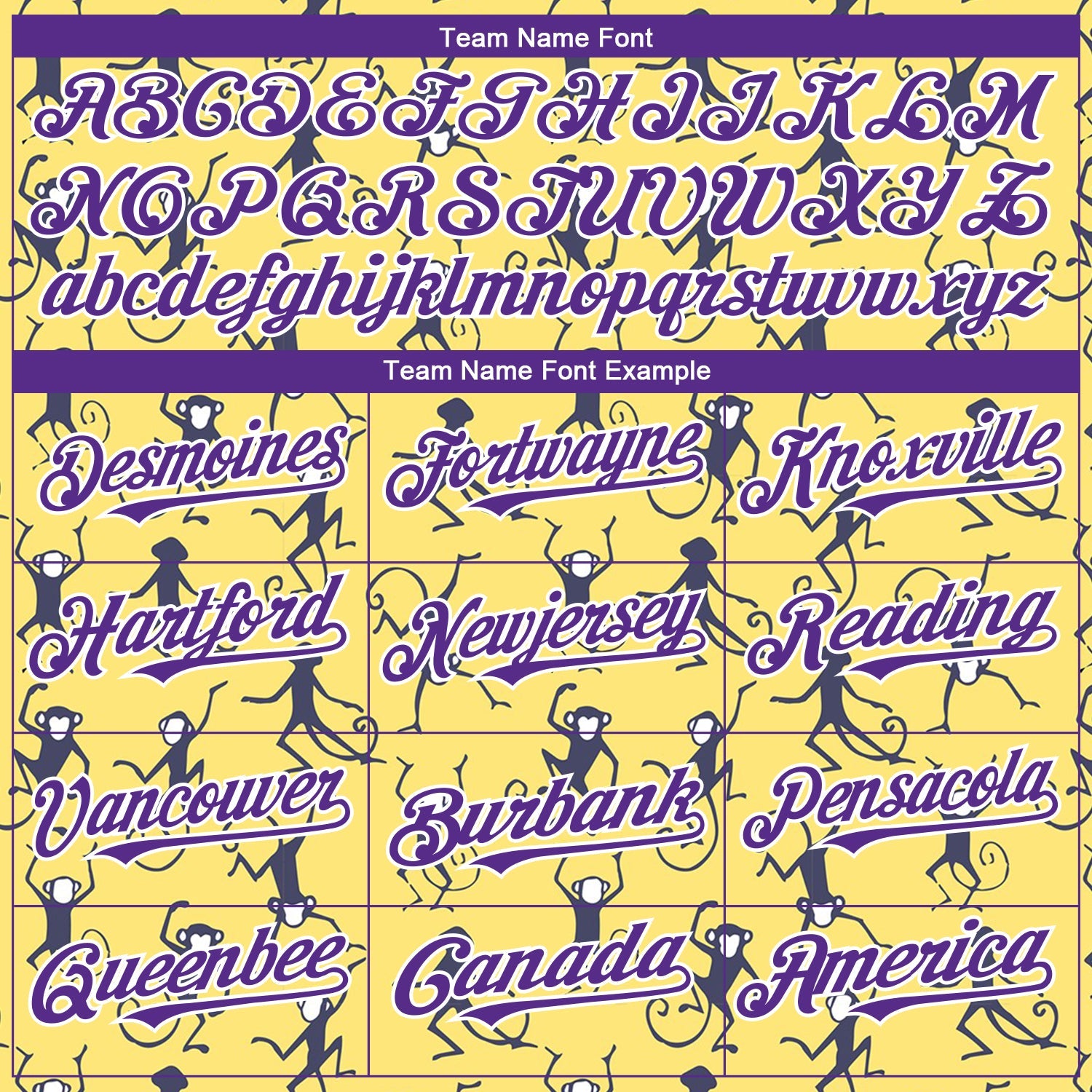 Custom Yellow Purple-White 3D Pattern Design Monkey Authentic Baseball Jersey - Sky-Custom