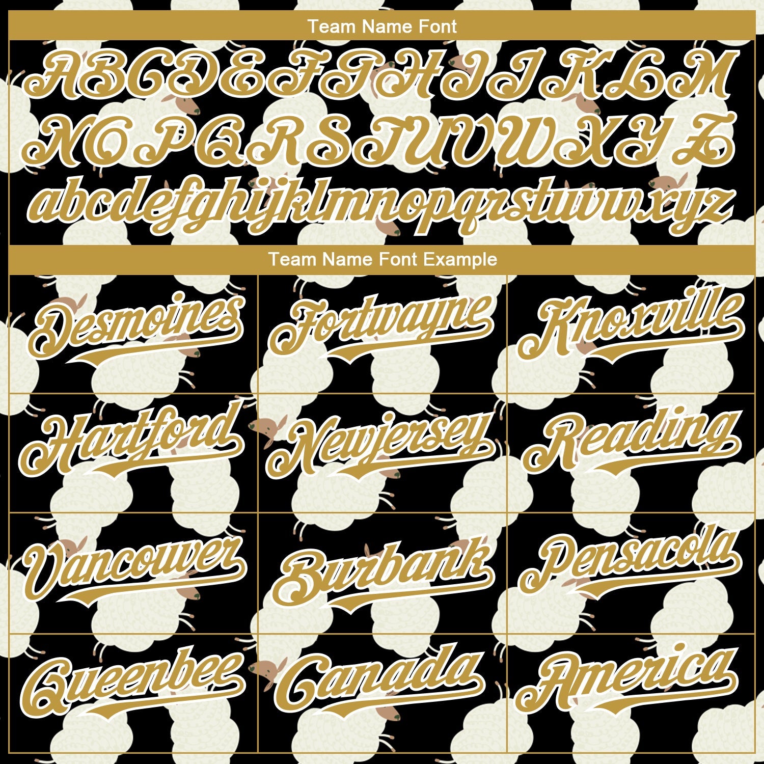 Custom Black Old Gold-White 3D Pattern Design Goat Authentic Baseball Jersey - Sky-Custom