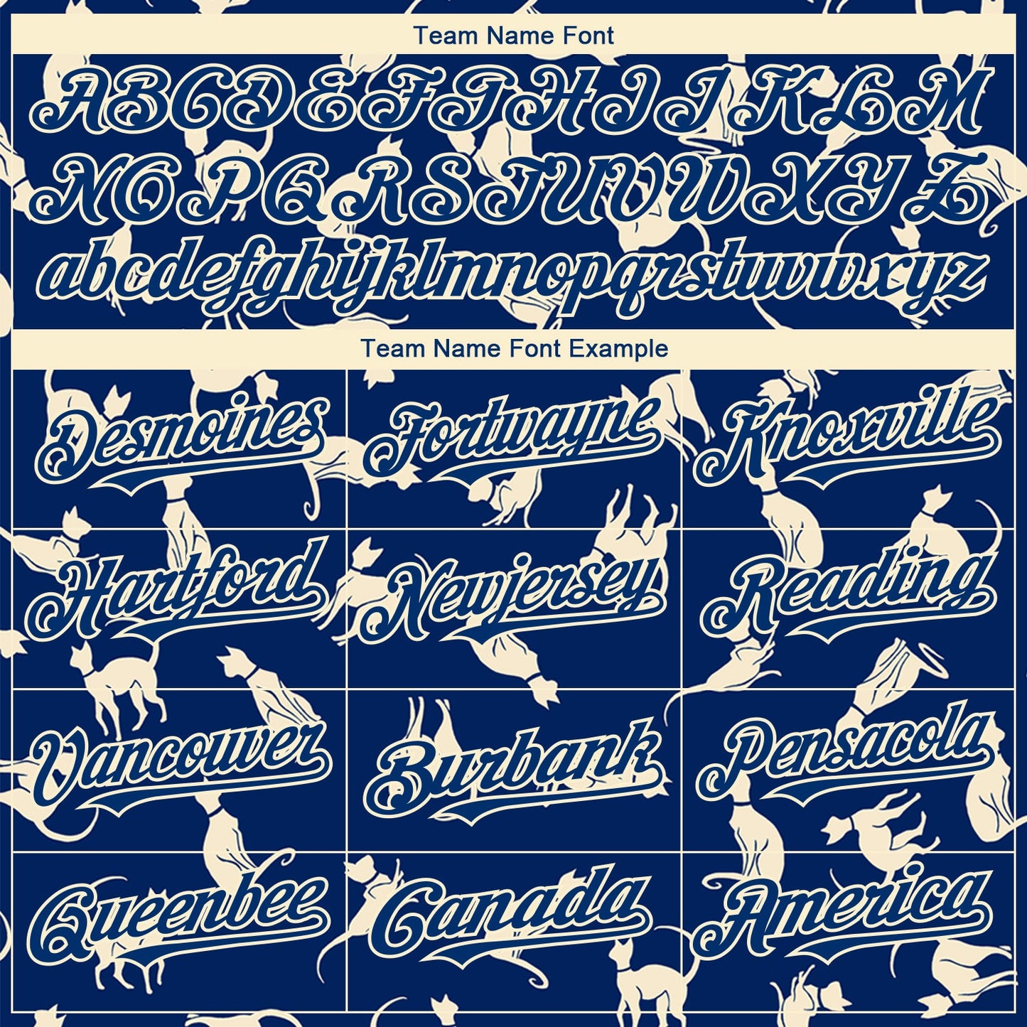 Custom US Navy Blue Cream 3D Pattern Design Cat Authentic Baseball Jersey - Sky-Custom